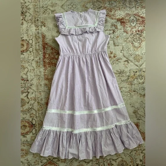 J.Crew cotton cottage core tiered ruffle midi dress - Picture 3 of 7